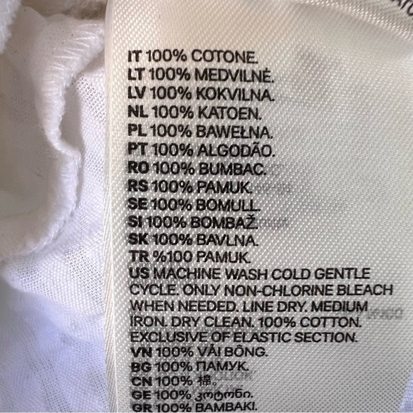 WHITE SEERSUCKER WRAP SURPLICE PUFF SLEEVE BLOUSE TOP SIZE SMALL NWT - Picture 7 of 10